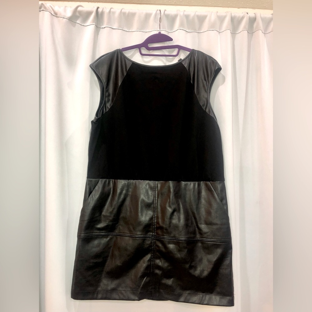 Gabrielle Union Plus Size Faux Leather Midi Dress